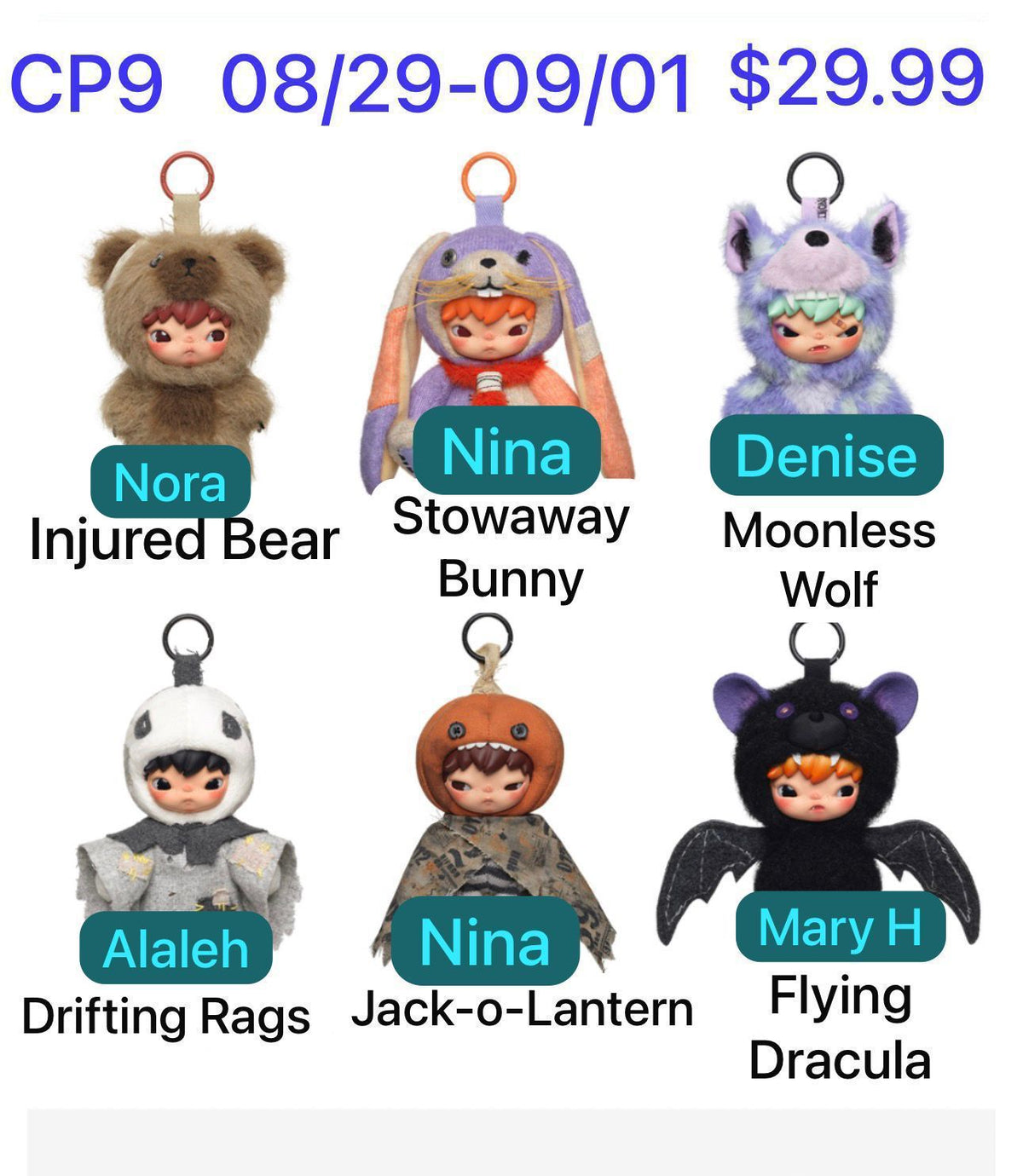 PPMT Hirono After Dark Plush Series blind box