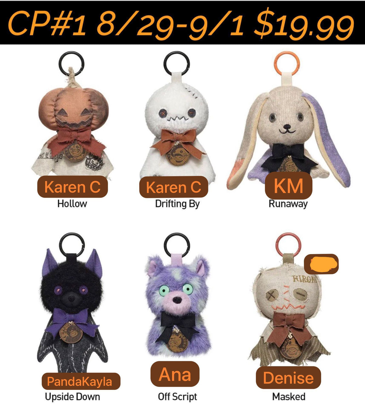 (Pre-Order) PPMT Hirono After Dark Series Night Light Charm Blind Box