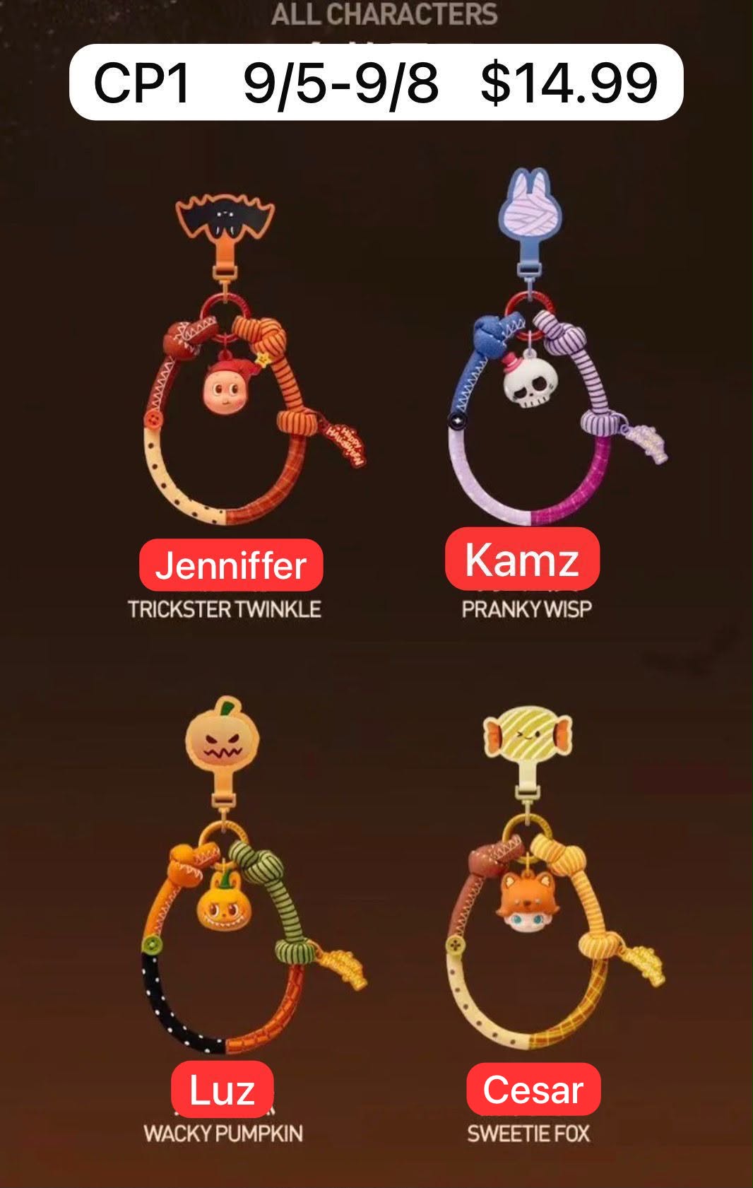 (Pre-Order) Spooky Bakehouse Series Strap Blind Box