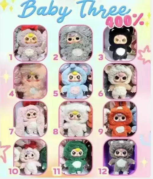 Baby three V1-Big cute Plush 400% Blind Box