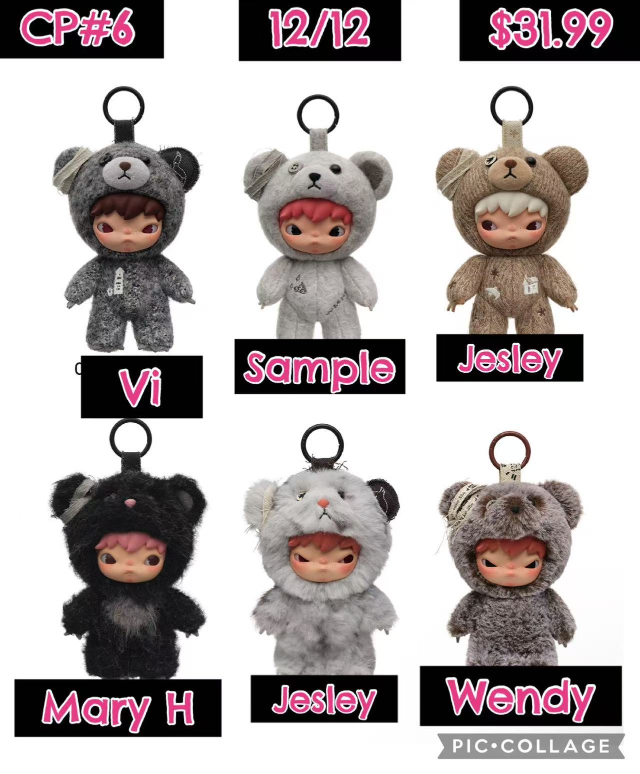 (Available 12.19)Hirono Road Journal Series-Plush Doll Pendant Blind Box