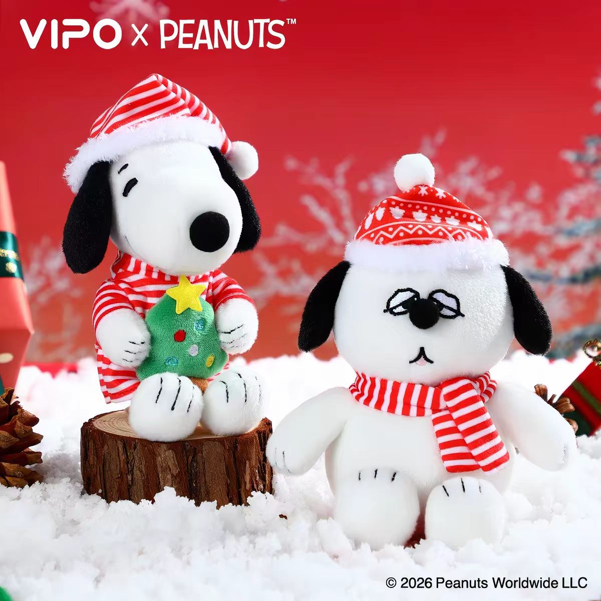 (Pre-0rder) VIPO × PEANUTS Winter Series Plush Keychain Blind Box