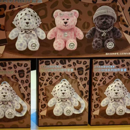 (Pre-Order) Leopard bear plush lanyard blind box