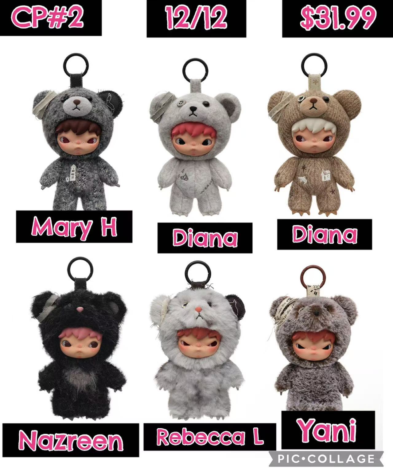 (Available 12.19)Hirono Road Journal Series-Plush Doll Pendant Blind Box