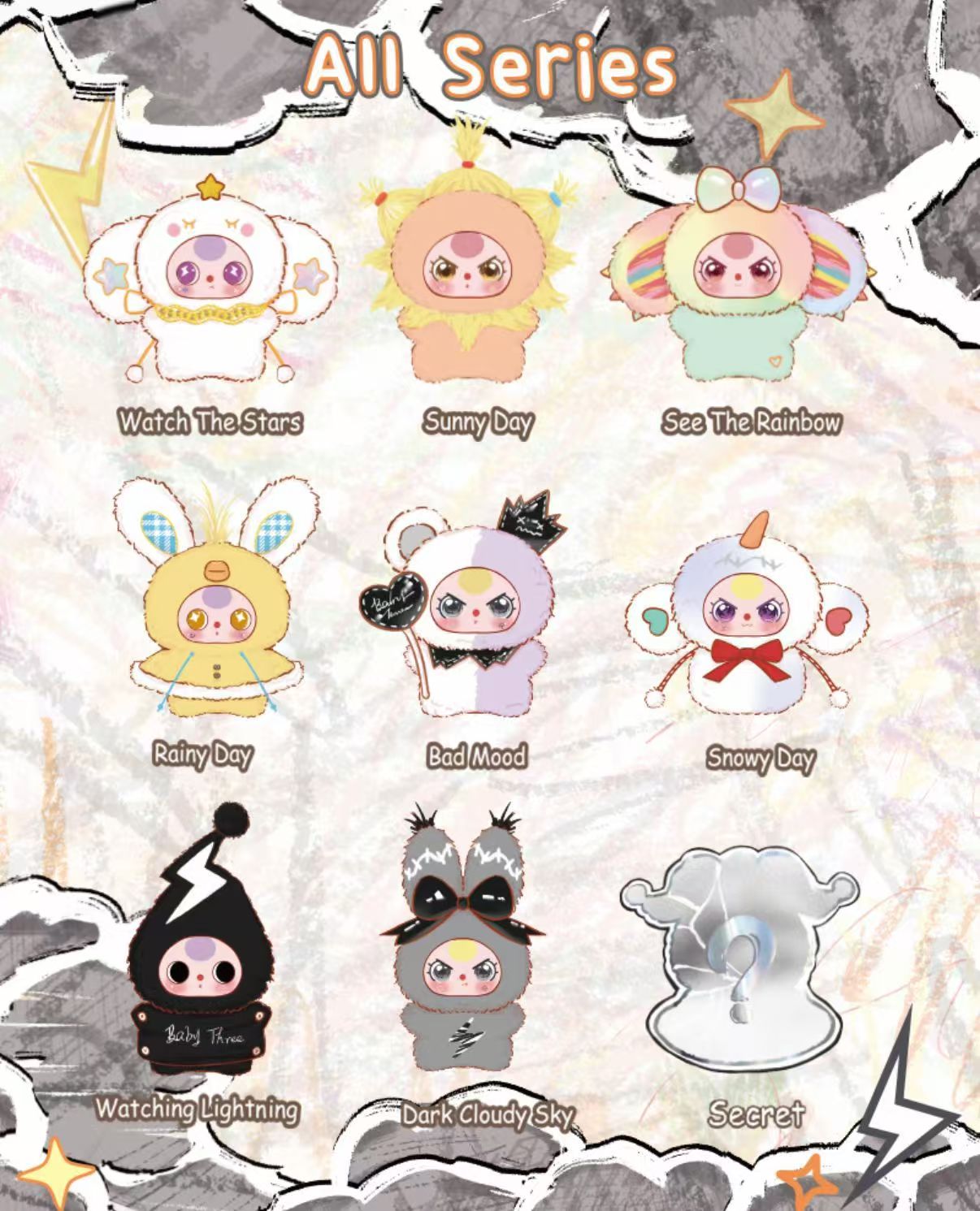 Baby Three Weather Guide Plush Blind Box