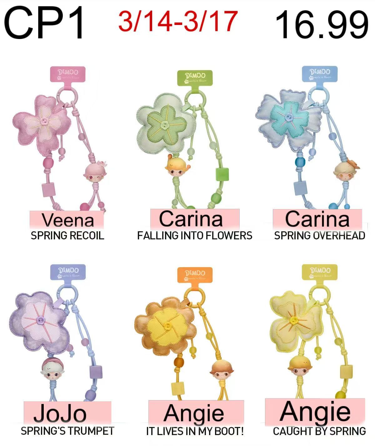 DIMOO Moments in Bloom Decorative Charm Series Blind Box