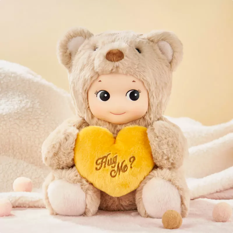 (Pre-Order)New Authentic Sonny Angel White Brown Cuddly Bear Figure Plush