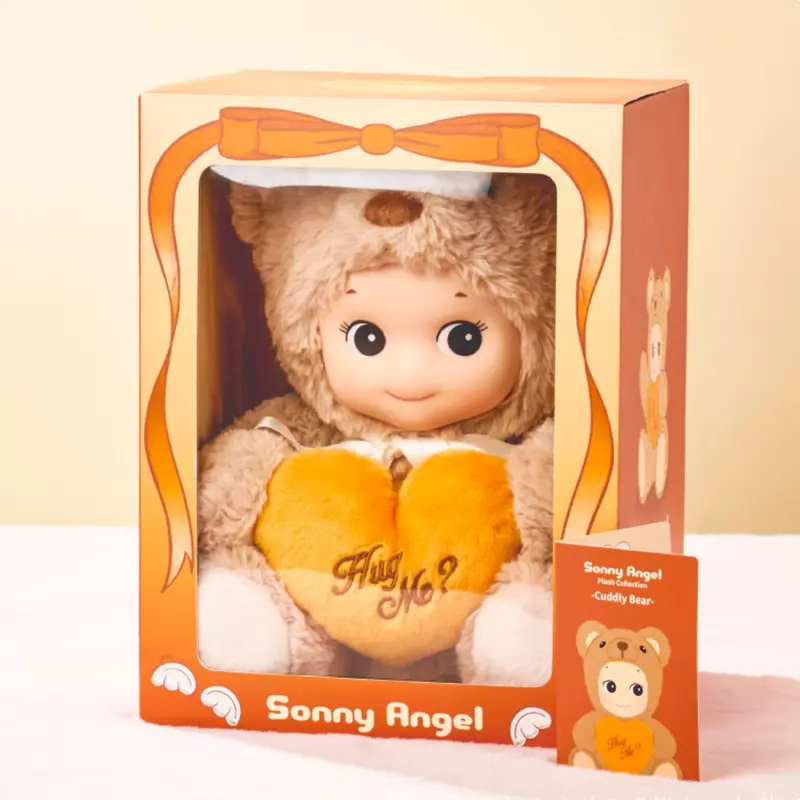 (Pre-Order)New Authentic Sonny Angel White Brown Cuddly Bear Figure Plush